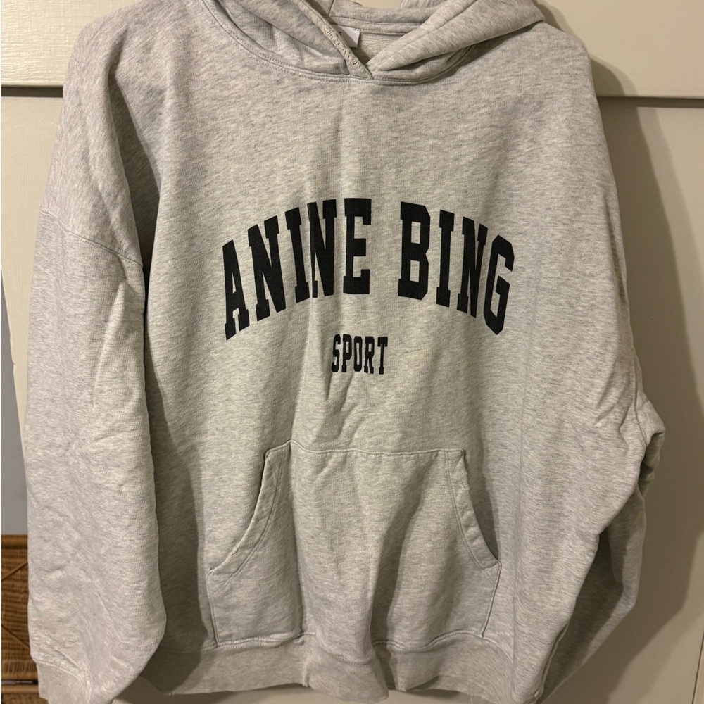 Anine Bing Sport Light Gray Hoodie